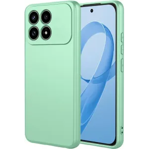 Phonesta Soft Silk Silicone Back Cover hoesje voor Xiaomi Poco F8 Pro - Matcha Green