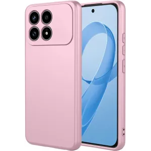 Phonesta Soft Silk Silicone Back Cover hoesje voor Xiaomi Poco F8 Pro - Roze