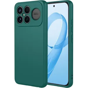 Phonesta Soft Silk Silicone Back Cover hoesje voor Xiaomi Poco F8 Ultra - Donkergroen
