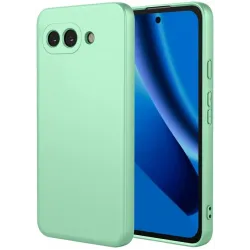 Phonesta Soft Silk Silicone Back Cover hoesje voor Google Pixel 10a - Matcha Green