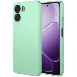 Phonesta Soft Silk Silicone Back Cover hoesje voor Oppo A6x - Matcha Green