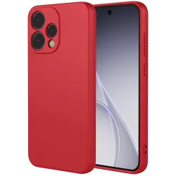 Phonesta Soft Silk Silicone Back Cover hoesje voor Oppo Reno15 - Rood