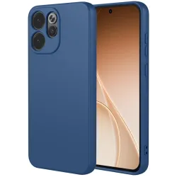 Phonesta Soft Silk Silicone Back Cover hoesje voor Oppo Reno15 Pro Max - Donkerblauw