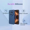 Phonesta Soft Silk Silicone Back Cover hoesje voor Xiaomi 17 Ultra - Donkerblauw 6