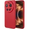 Phonesta Soft Silk Silicone Back Cover hoesje voor Xiaomi 17 Ultra - Rood