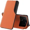 Phonesta Smart Side View Book Case hoesje voor Xiaomi Poco F6 Pro - Oranje 0