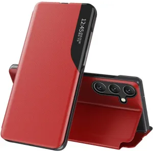 Phonesta Smart Side View Book Case hoesje voor Samsung Galaxy S24 FE - Rood