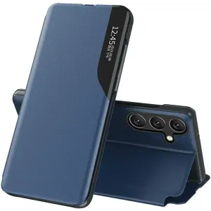 Phonesta Smart Side View Book Case hoesje voor Samsung Galaxy S25 Plus/S24 Plus - Blauw