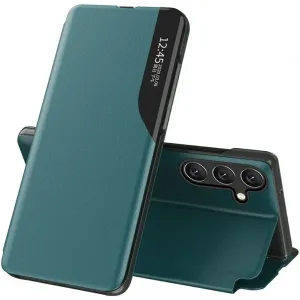 Phonesta Smart Side View Book Case hoesje voor Samsung Galaxy S25 Plus/S24 Plus - Groen