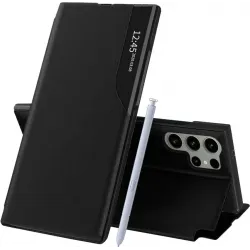 Phonesta Smart Side View Book Case hoesje voor Samsung Galaxy S25 Ultra - Zwart