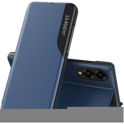 Phonesta Smart Side View Book Case hoesje voor Samsung Galaxy S25 Edge - Blauw