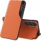 Phonesta Smart Side View Book Case hoesje voor Samsung Galaxy S25 FE - Oranje