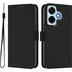 Phonesta Soft Skin Book Wallet Case hoesje voor Xiaomi Redmi Note 13 4G - Zwart