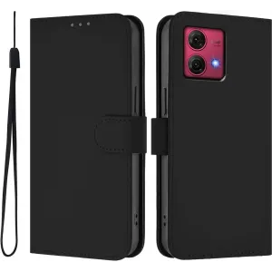 Phonesta Soft Skin Book Wallet Case hoesje voor Motorola Moto G84 - Zwart