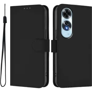 Phonesta Soft Skin Book Wallet Case hoesje voor Oppo A60 4G - Zwart