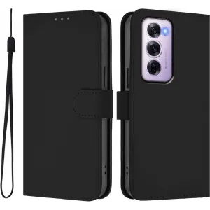 Phonesta Soft Skin Book Wallet Case hoesje voor Oppo Reno12 Pro - Zwart