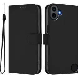 Phonesta Soft Skin Book Wallet Case hoesje voor Nothing CMF Phone 1 - Zwart