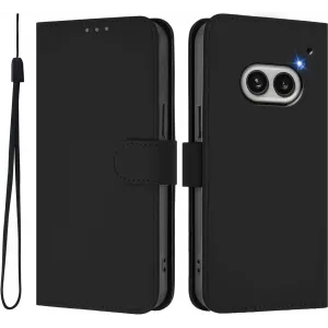 Phonesta Soft Skin Book Wallet Case hoesje voor Nothing Phone (2a) / (2a) Plus - Zwart