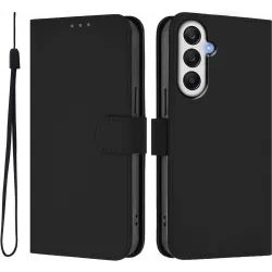 Phonesta Soft Skin Book Wallet Case hoesje voor Samsung Galaxy A25 - Zwart