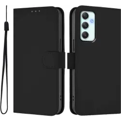 Phonesta Soft Skin Book Wallet Case hoesje voor Samsung Galaxy A35 - Zwart