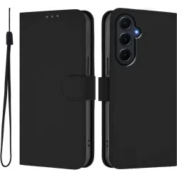 Phonesta Soft Skin Book Wallet Case hoesje voor Samsung Galaxy A55 - Zwart