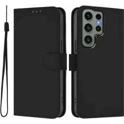 Phonesta Soft Skin Book Wallet Case hoesje voor Samsung Galaxy S23 Ultra - Zwart
