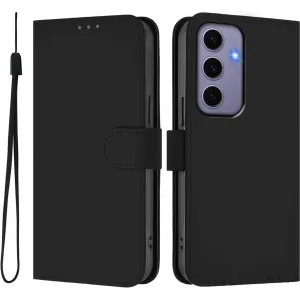 Phonesta Soft Skin Book Wallet Case hoesje voor Samsung Galaxy S25/S24 - Zwart