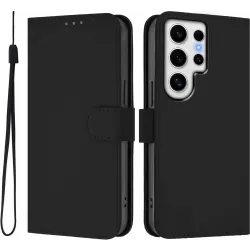 Phonesta Soft Skin Book Wallet Case hoesje voor Samsung Galaxy S24 Ultra - Zwart