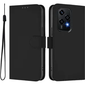 Phonesta Soft Skin Book Wallet Case hoesje voor HONOR 200 Lite - Zwart