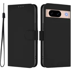 Phonesta Soft Skin Book Wallet Case hoesje voor Google Pixel 8a - Zwart