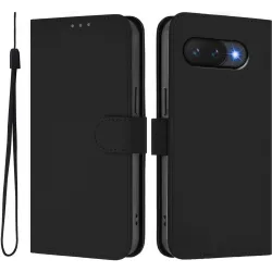 Phonesta Soft Skin Book Wallet Case hoesje voor Google Pixel 9a - Zwart