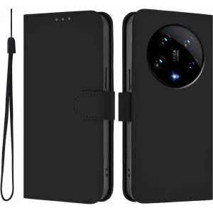 Phonesta Soft Skin Book Wallet Case hoesje voor Xiaomi 14 Ultra - Zwart