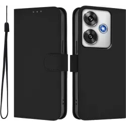 Phonesta Soft Skin Book Wallet Case hoesje voor Xiaomi Poco F6 - Zwart