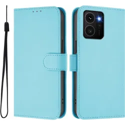 Phonesta Soft Skin Book Wallet Case hoesje voor HMD Skyline - Lichtblauw