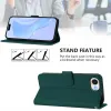 Phonesta Soft Skin Book Wallet Case hoesje voor Apple iPhone 17e/16e - Donkergroen 3