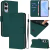 Phonesta Soft Skin Book Wallet Case hoesje voor Samsung Galaxy S25 Edge - Donkergroen 2