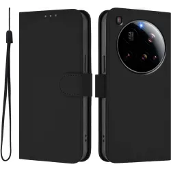 Phonesta Soft Skin Book Wallet Case hoesje voor Xiaomi 15 Ultra - Zwart