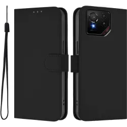Phonesta Soft Skin Book Wallet Case hoesje voor Asus ROG Phone 9/9 Pro - Zwart