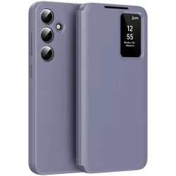 Phonesta Smart Window Book Wallet Case hoesje voor Samsung Galaxy S25 - Paars