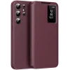 Phonesta Smart Window Book Wallet Case hoesje voor Samsung Galaxy S25 Ultra - Bordeaux