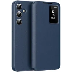 Phonesta Smart Window Book Wallet Case hoesje voor Samsung Galaxy S24 - Donkerblauw