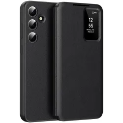 Phonesta Smart Window Book Wallet Case hoesje voor Samsung Galaxy S24 - Zwart