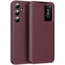 Phonesta Smart Window Book Wallet Case hoesje voor Samsung Galaxy S24 Plus - Bordeaux