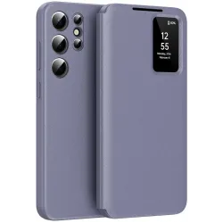 Phonesta Smart Window Book Wallet Case hoesje voor Samsung Galaxy S24 Ultra - Paars