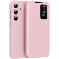 Phonesta Smart Window Book Wallet Case hoesje voor Samsung Galaxy S25 Plus - Roze