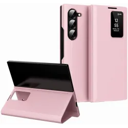 Phonesta Smart Window Book Wallet Case hoesje voor Samsung Galaxy Z Fold 6 - Roze
