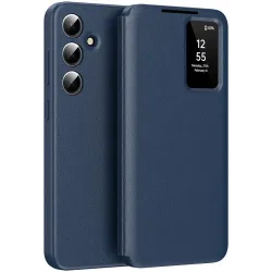 Phonesta Smart Window Book Wallet Case hoesje voor Samsung Galaxy A55 - Donkerblauw