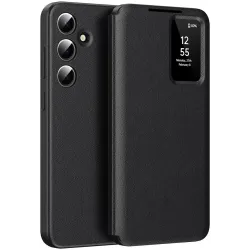 Phonesta Smart Window Book Wallet Case hoesje voor Samsung Galaxy A55 - Zwart