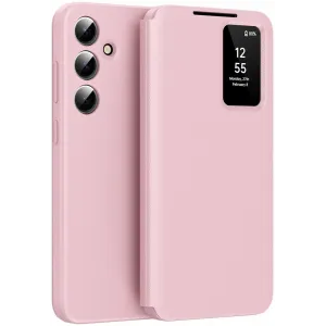 Phonesta Smart Window Book Wallet Case hoesje voor Samsung Galaxy S24 FE - Roze