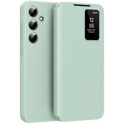 Phonesta Smart Window Book Wallet Case hoesje voor Samsung Galaxy A36/A56 - Lichtgroen